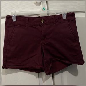 Burgundy American Eagle Shorts
